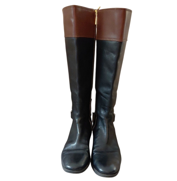 Michael Kors Black and Brown Heeled Boots - Picture 3 of 16